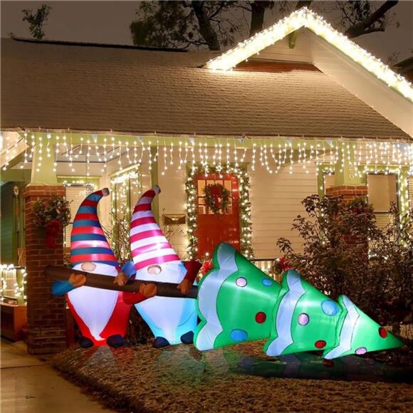 Christmas Inflatables Outdoor Decorations, Lighted Christmas Blow Up Yard